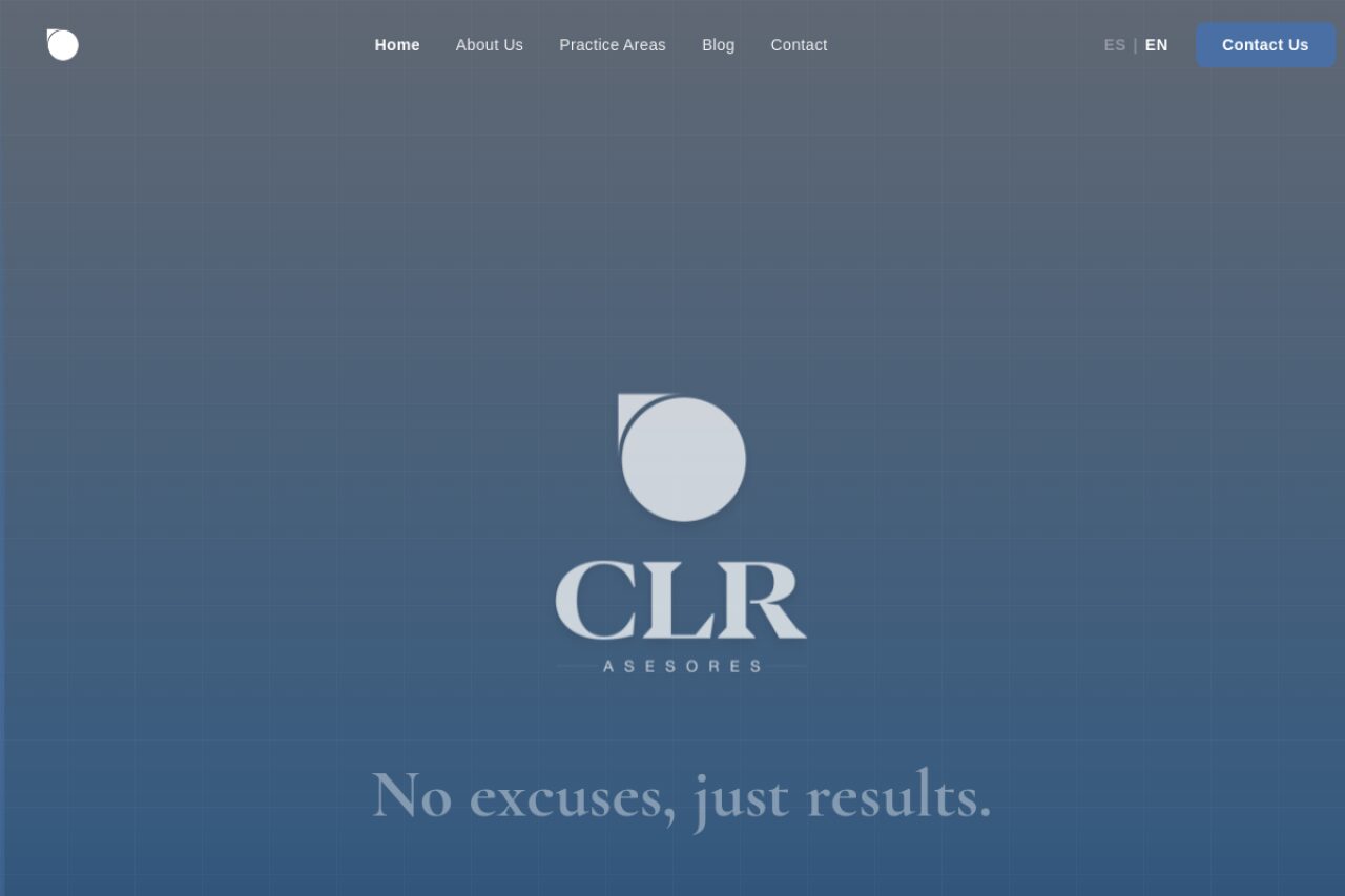 Sitio web desarrollado por M Consulting Group para CLR Asesores