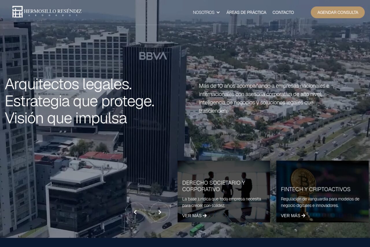 Sitio web desarrollado por M Consulting Group para Hermosillo Reséndiz